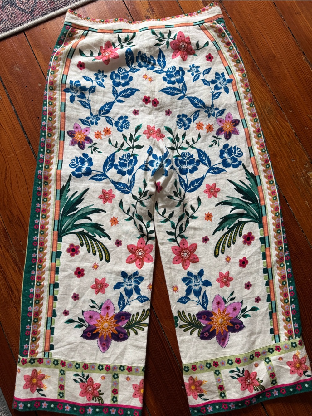 House of Harlow 1960 floral linen blend pants - Picture 2 of 4